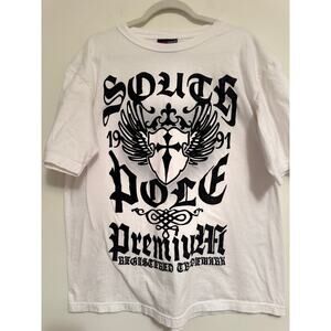 Y2K Men’s SouthPole Premium 1991 Tee Tshirt XL Vintage Grunge Punk Wings Cross